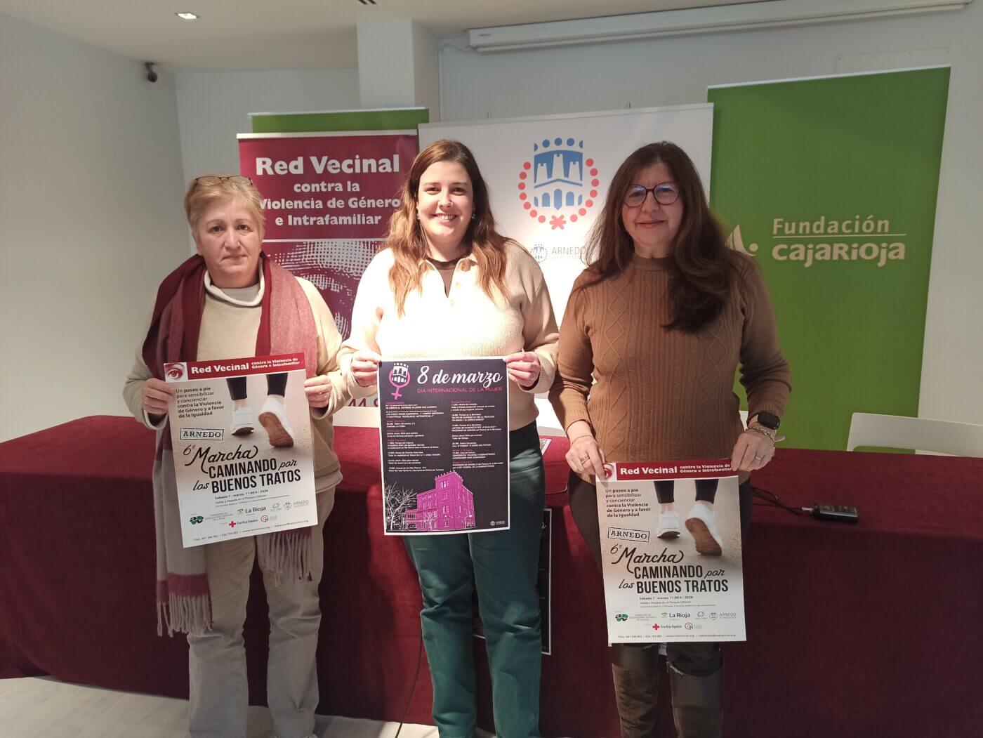 Lee más sobre el artículo Arnedo celebrará el Día Internacional de la Mujer con talleres, exposiciones y la «VI Marcha por los buenos tratos», junto a la Red Vecinal contra la Violencia de Género