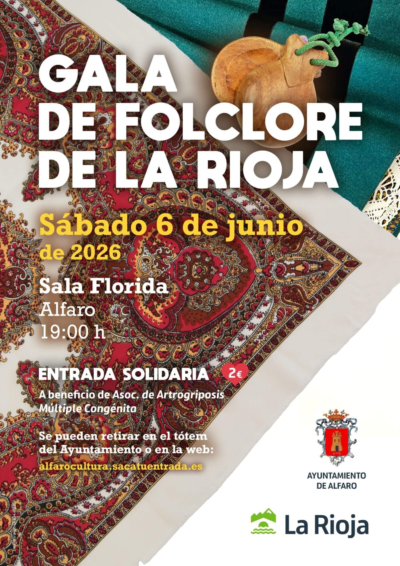 Lee más sobre el artículo Alfaro acogerá el sábado 6 de junio la Gala del Folclore de La Rioja con música, danza y jota riojana