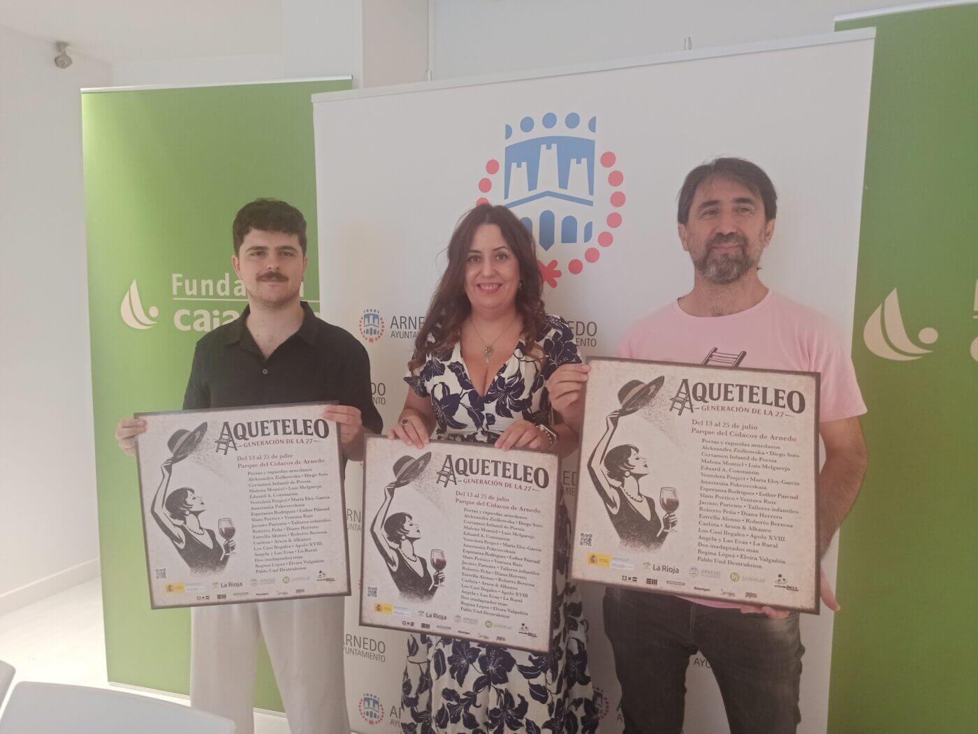 Lee más sobre el artículo El 27º festival literario ‘Aqueteleo’ de Arnedo se desarrollará del 8 al 25 de julio con recitales poéticos, encuentros con autores, cine y música