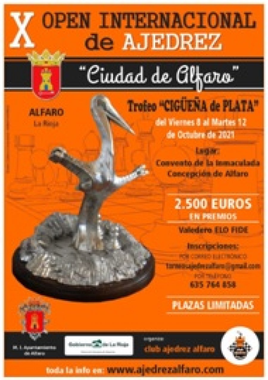 ALFARO cartel X open ajedrez