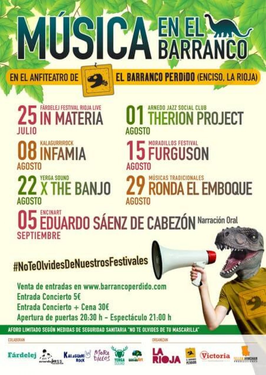 BARRANCO PERDIDO cartel musica verano