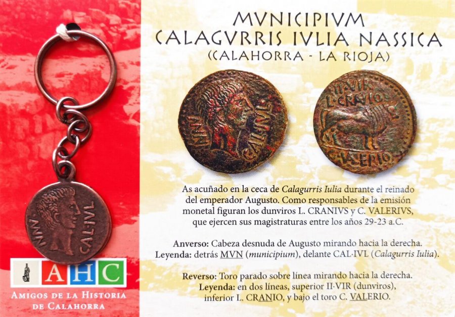 CALAHORRA Amigos historia nuevo llavero moneda 1