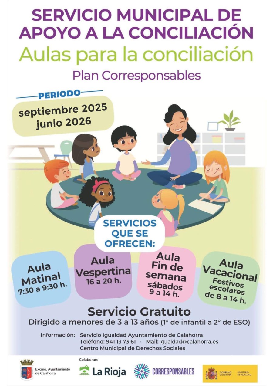 CALAHORRA cartel aulas conciliacion 2025
