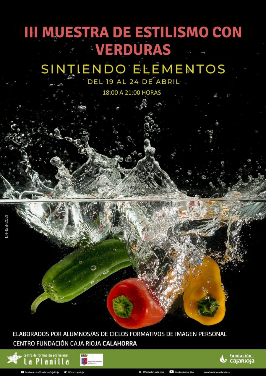 CALAHORRA cartel exposicion tocados con verduras