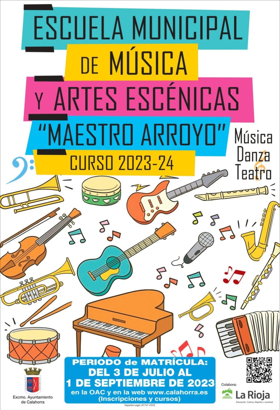 CALAHORRA cartel matricula escuela musica 2023