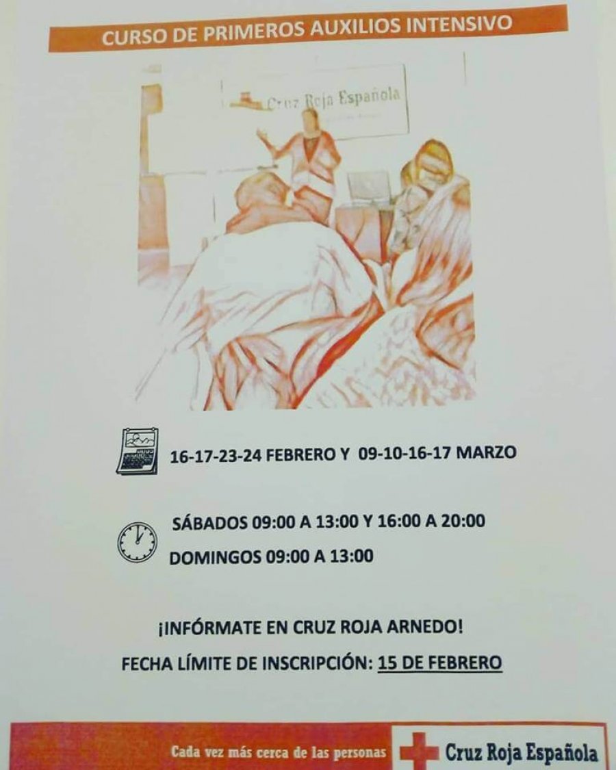 CARTEL curso Cruz Roja primeros auxilios