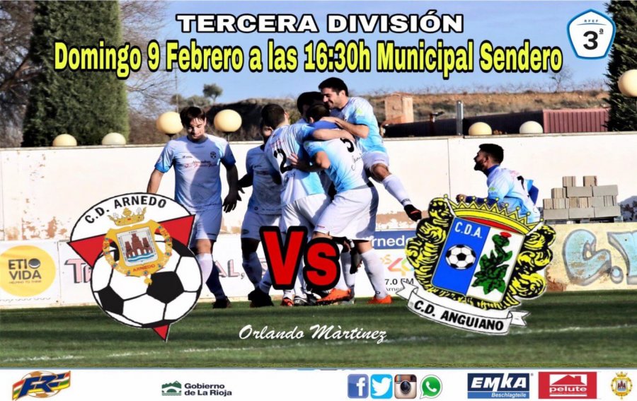 CD ARNEDO cartel partido 9 febrero