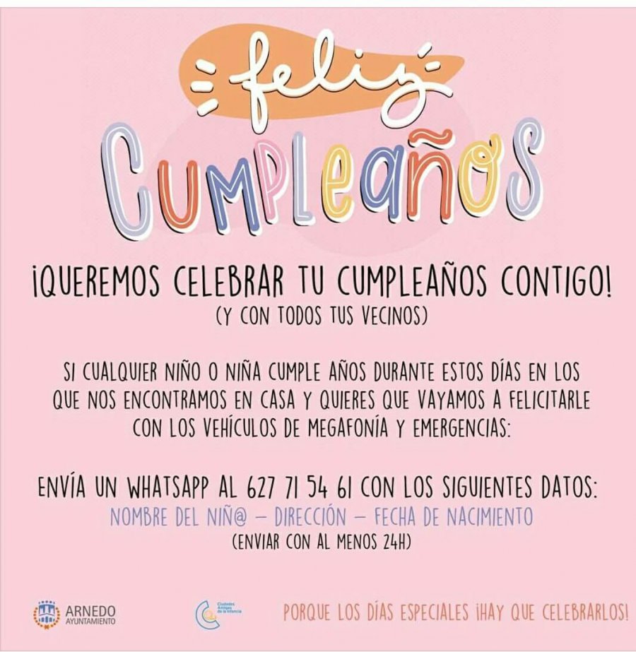 CORONAVIRUS cartel cumpleaños