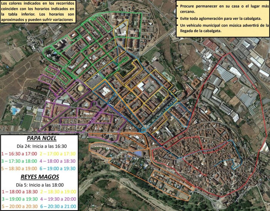 CALAHORRA mapa cabalgatas 2020