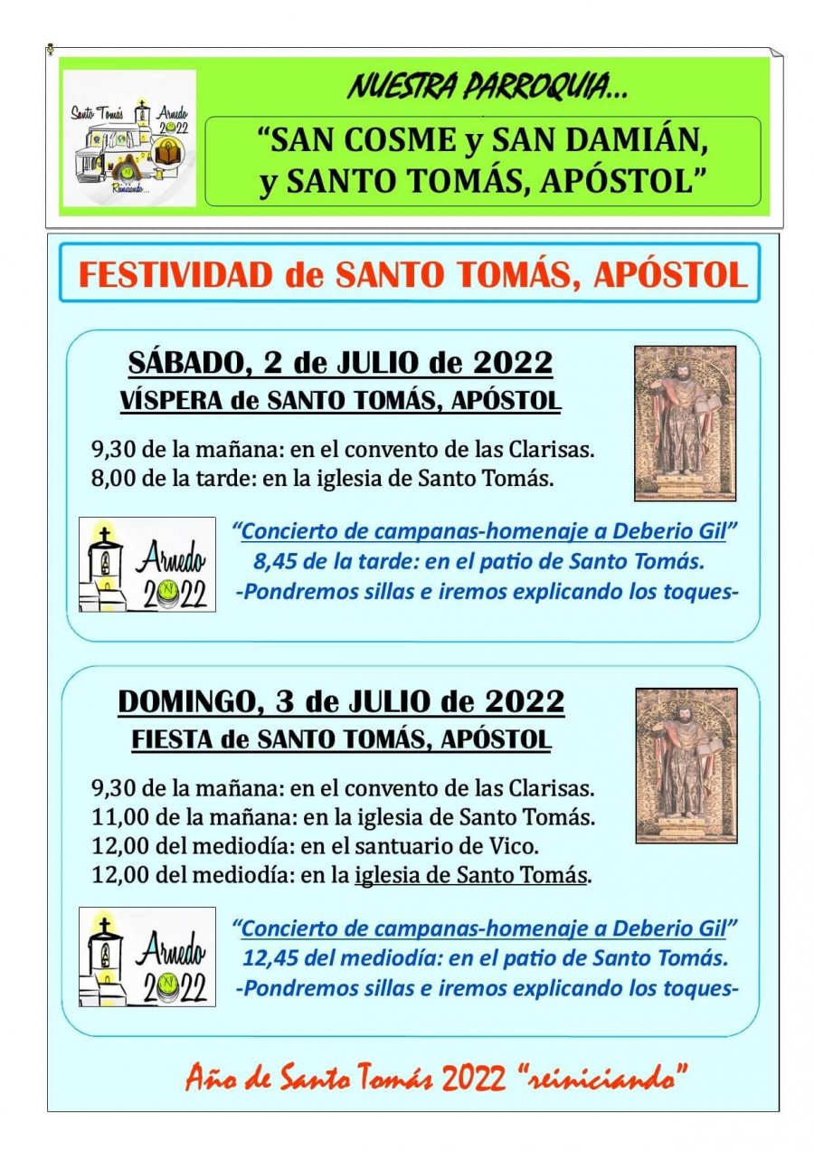 CAMPANAS SANTO TOMAS cartel conciertos julio