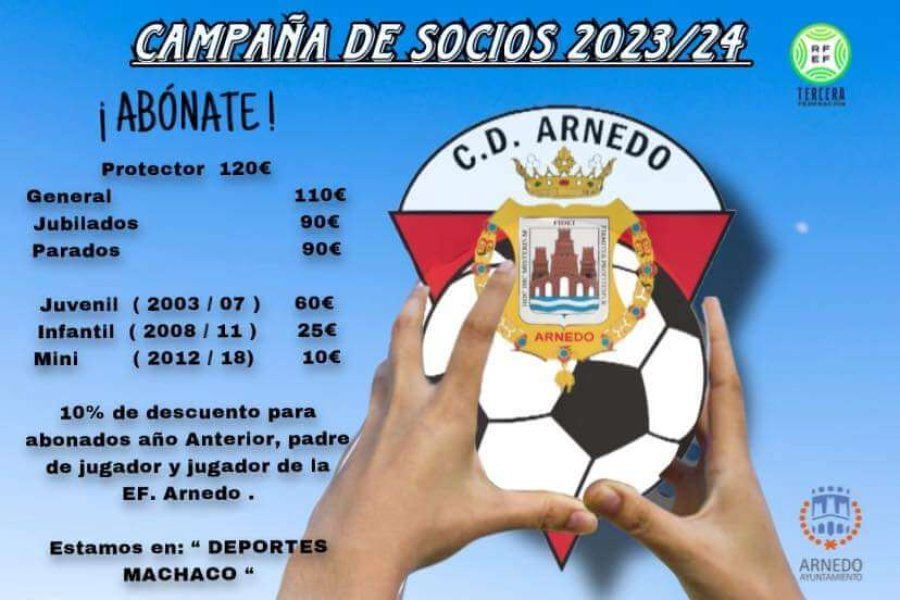 CD ARNEDO cartel campaña socios 2023