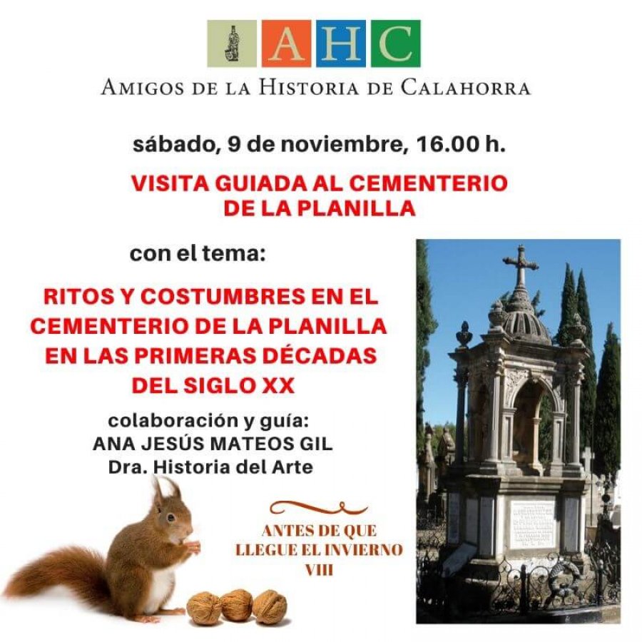 CALAHORRA cartel visita cementerio 9 nov