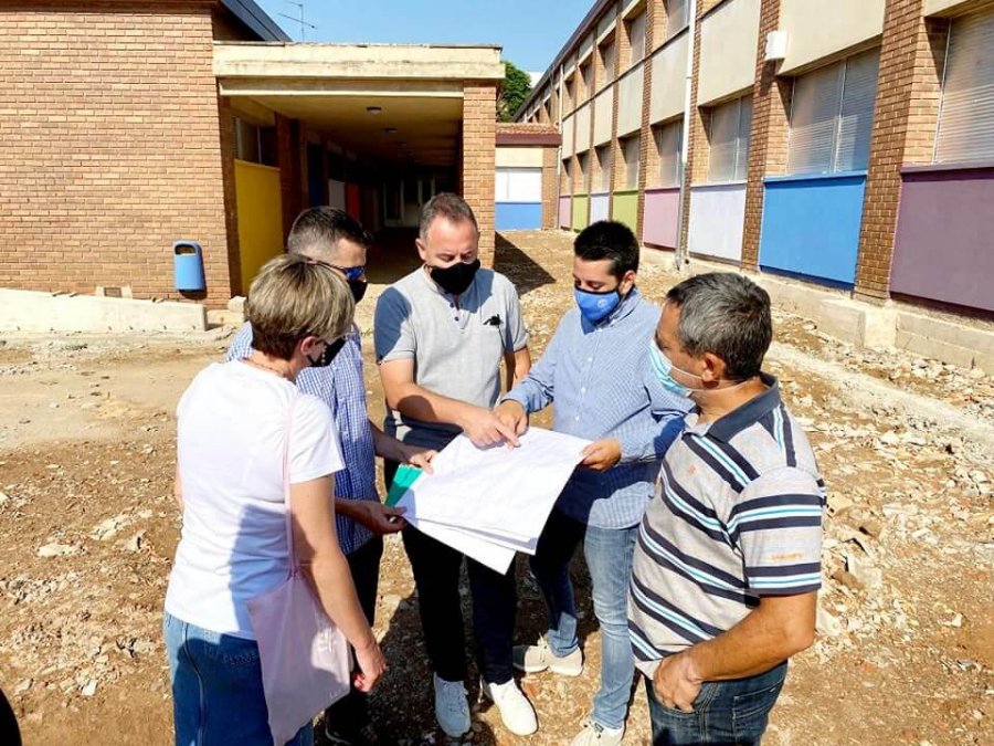COLEGIO A DELGADO visita obras patio julio 2021