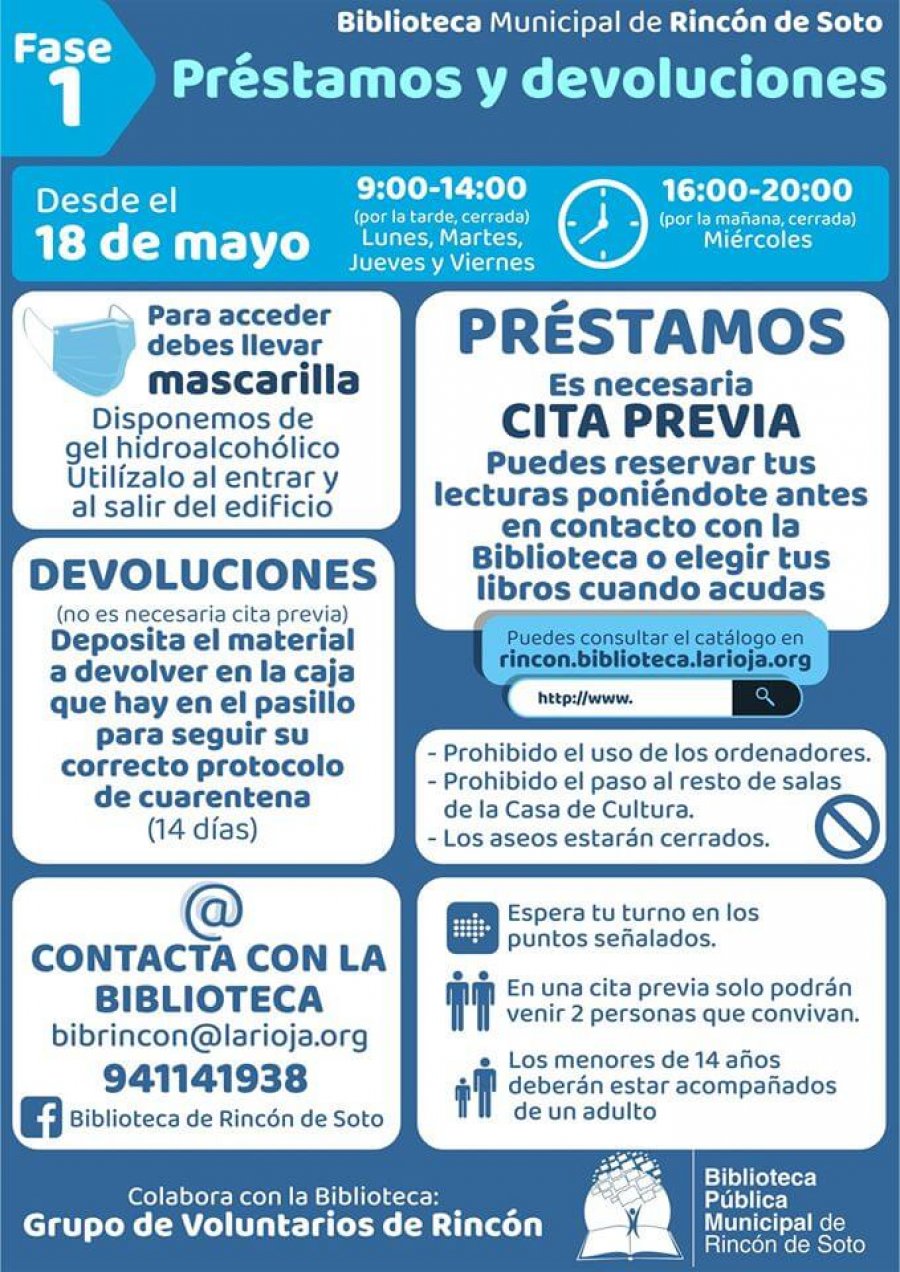RINCÓN cartel reapertura biblioteca