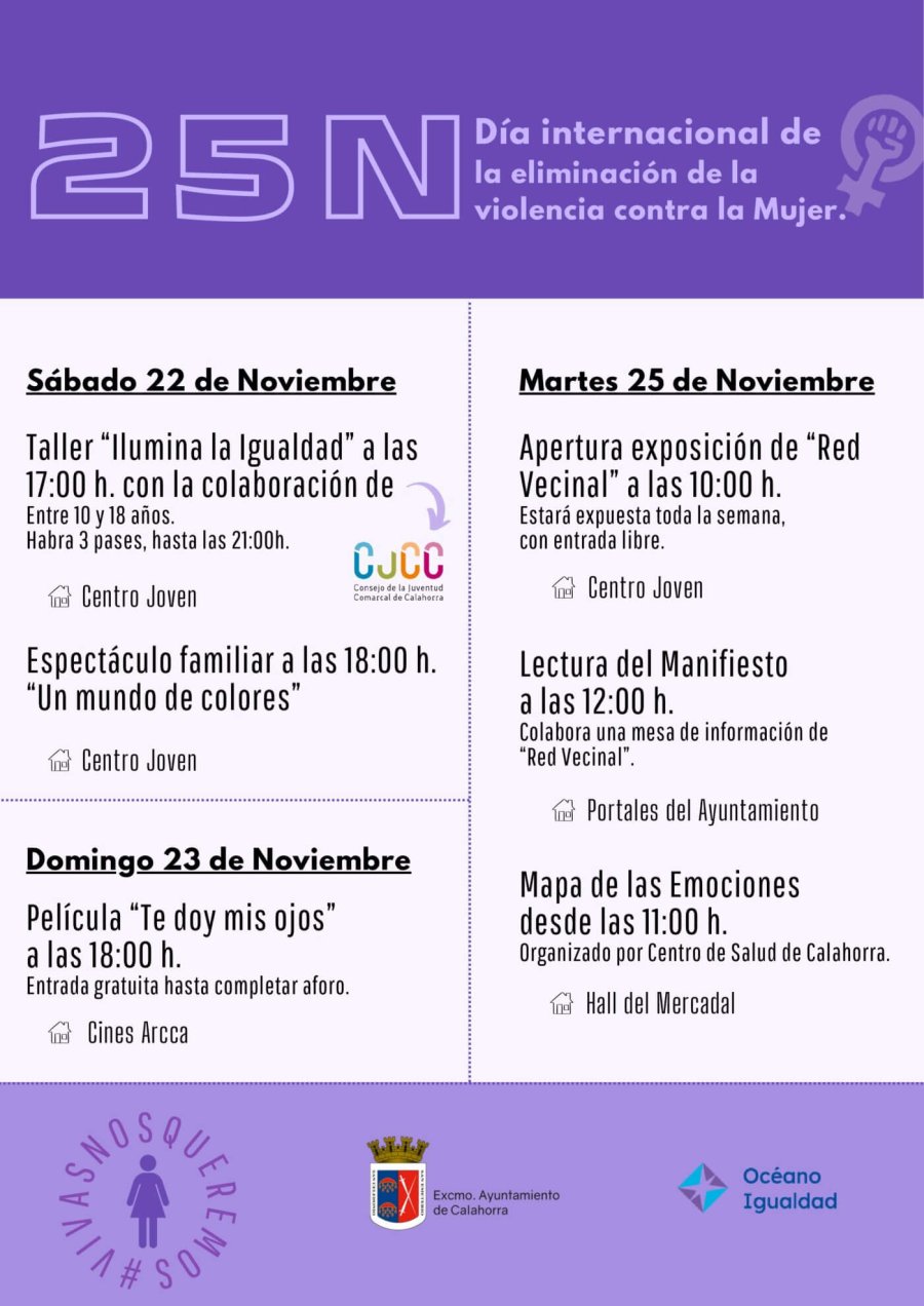 CALAHORRA cartel actos 25-N
