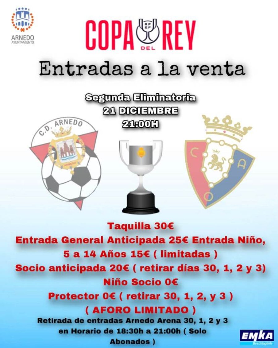 CD ARNEDO PARTIDO COPA REY OSASUNA venta entradas