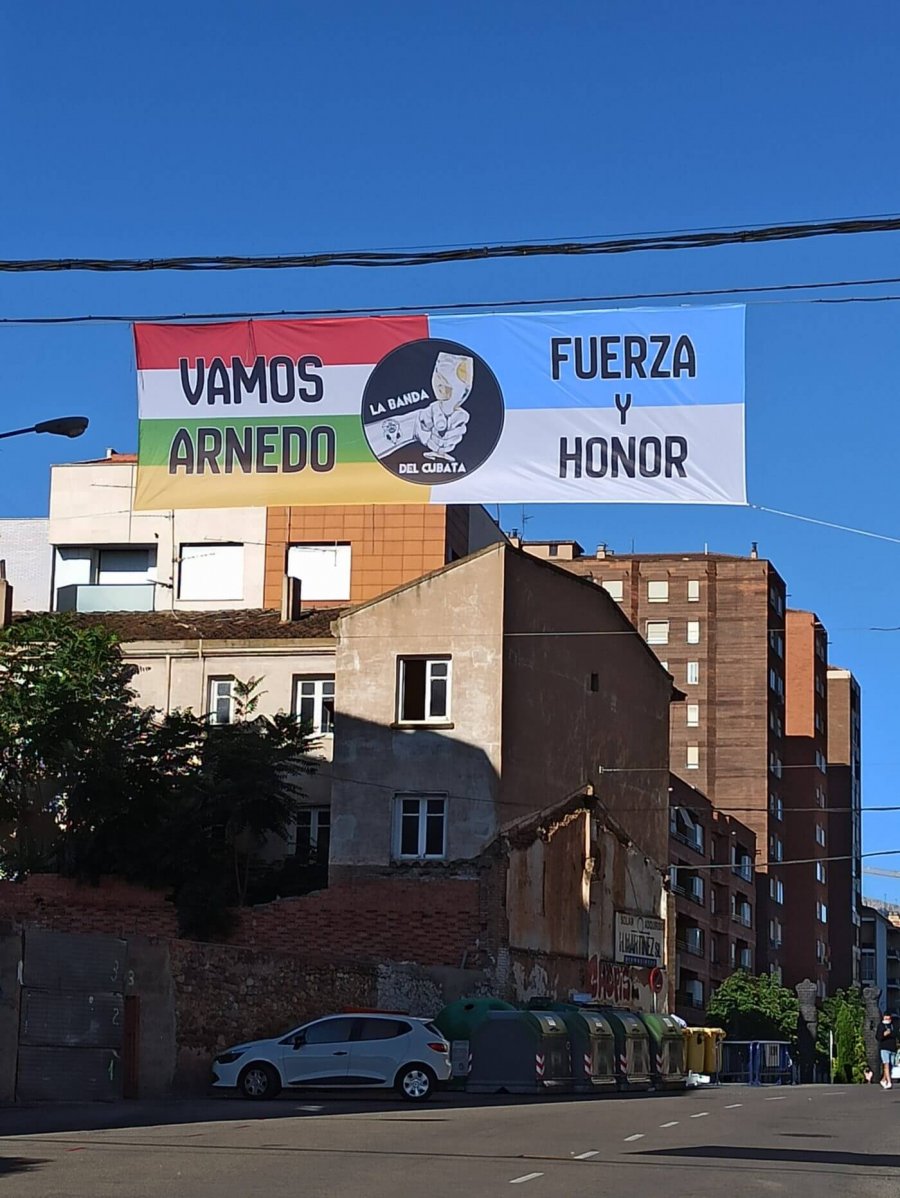 CD ARNEDO pancarta apoyo play off