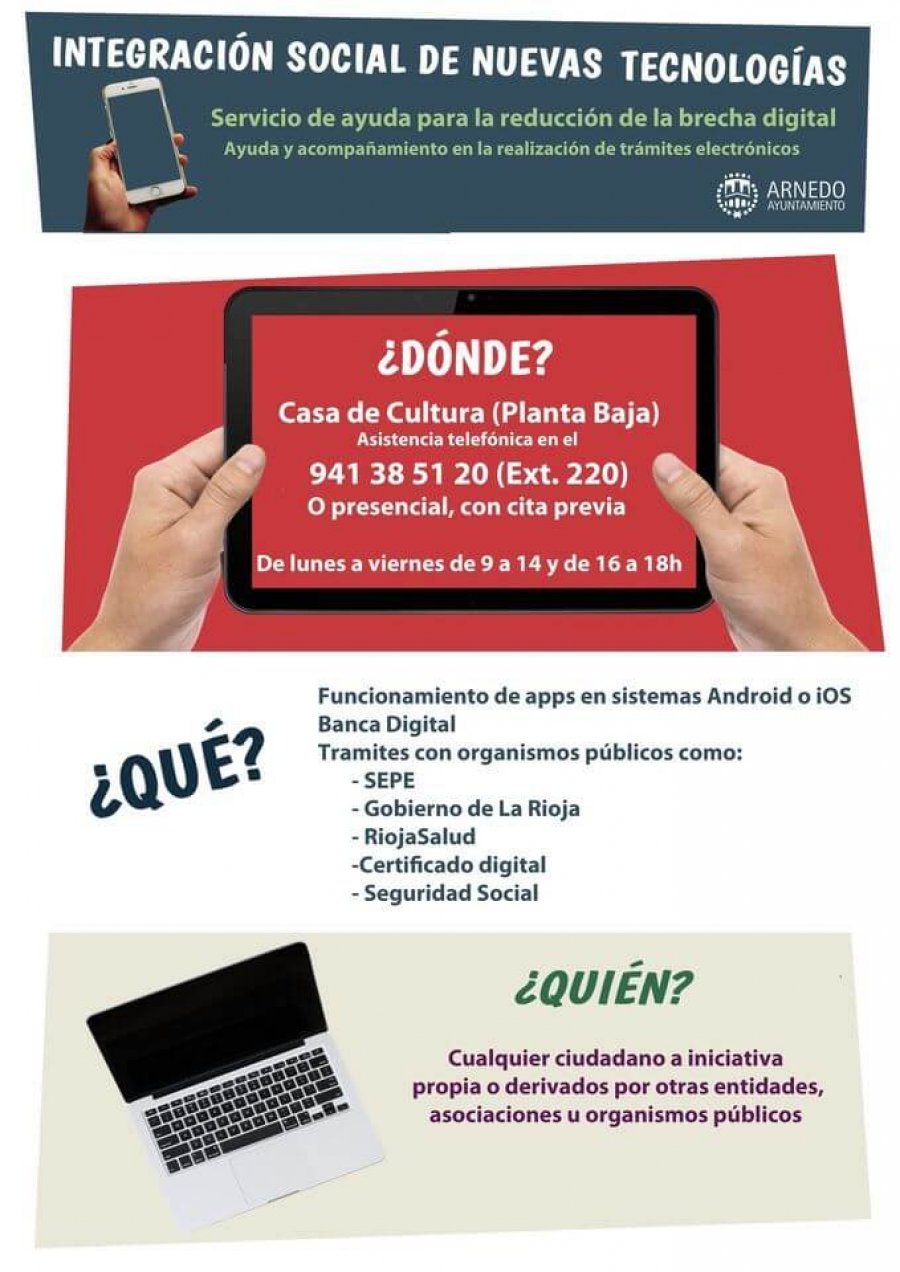 ARNEDO servicio integracion social nuevas tecnologicas
