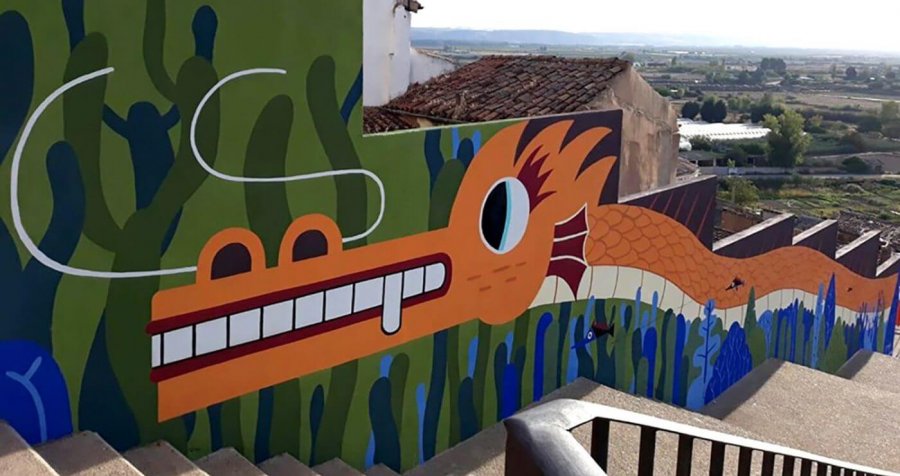 CALAHORRA MURAL dragon jorge ochagavía