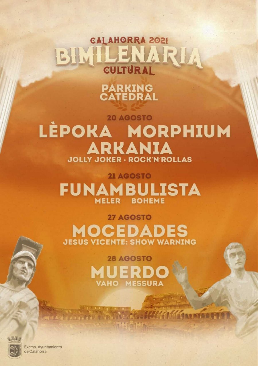 CALAHORRA bimilenaria conciertos agosto cartel