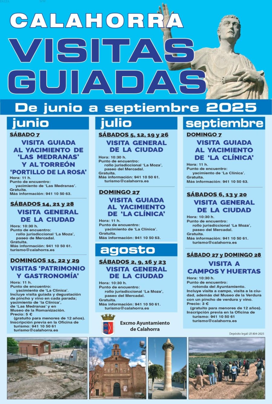 CALAHORRA cartel visitas guiadas verano 2025