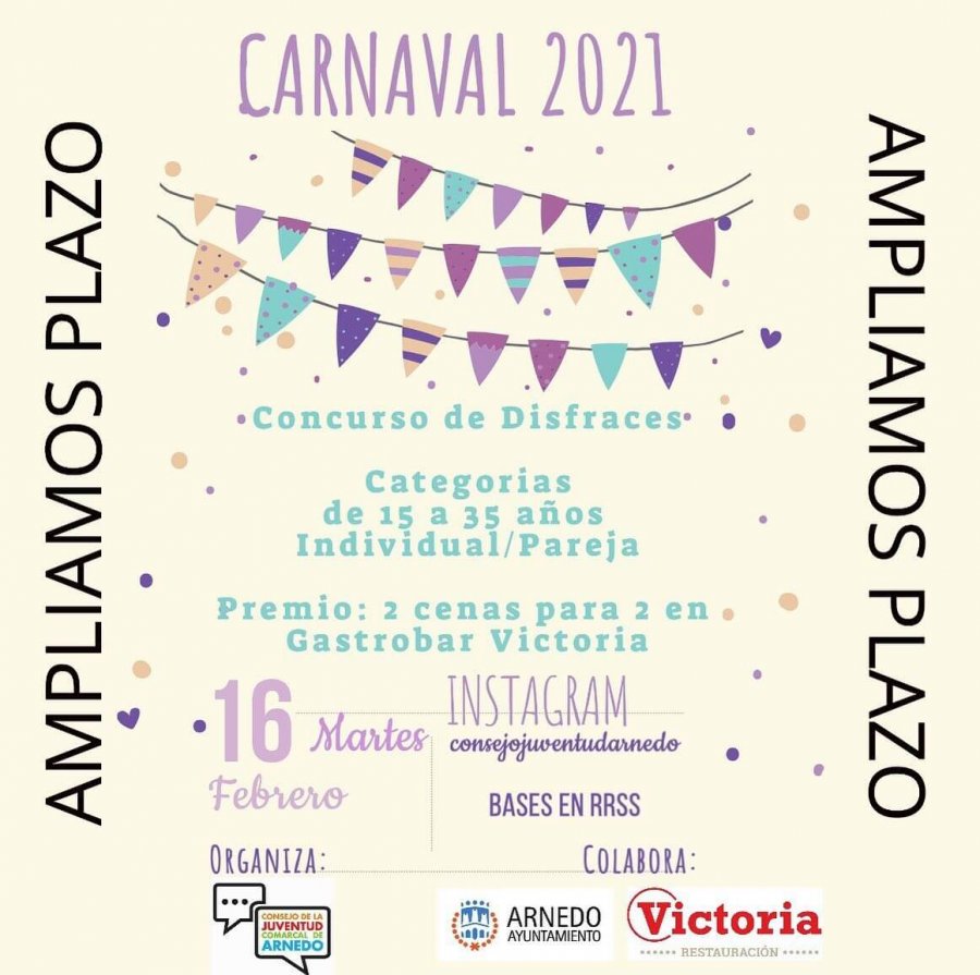 CONSEJO JUVENTUD amplia plazo carnaval online