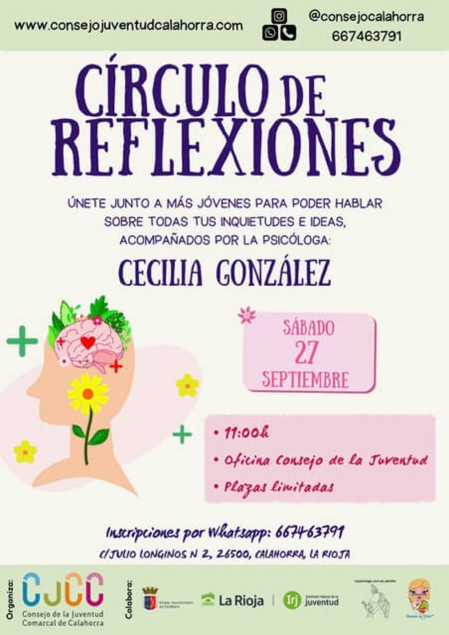 CALAHORRA consejo juv sept 2 cartel circulo reflexiones