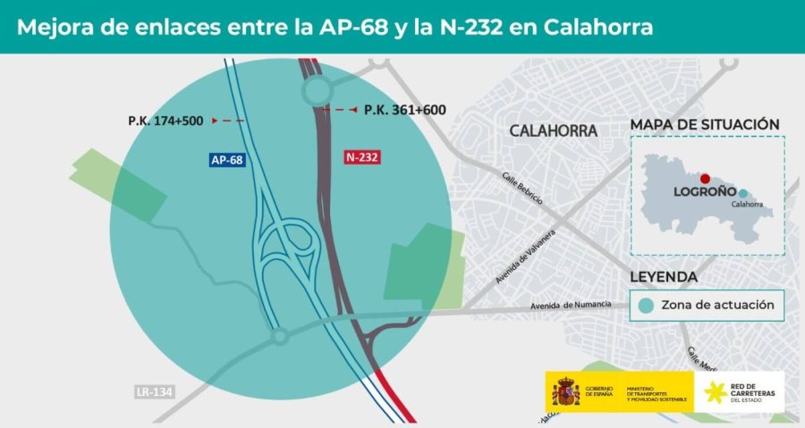 ENLACE AP68 Y N232 CALAHORRA plano obras