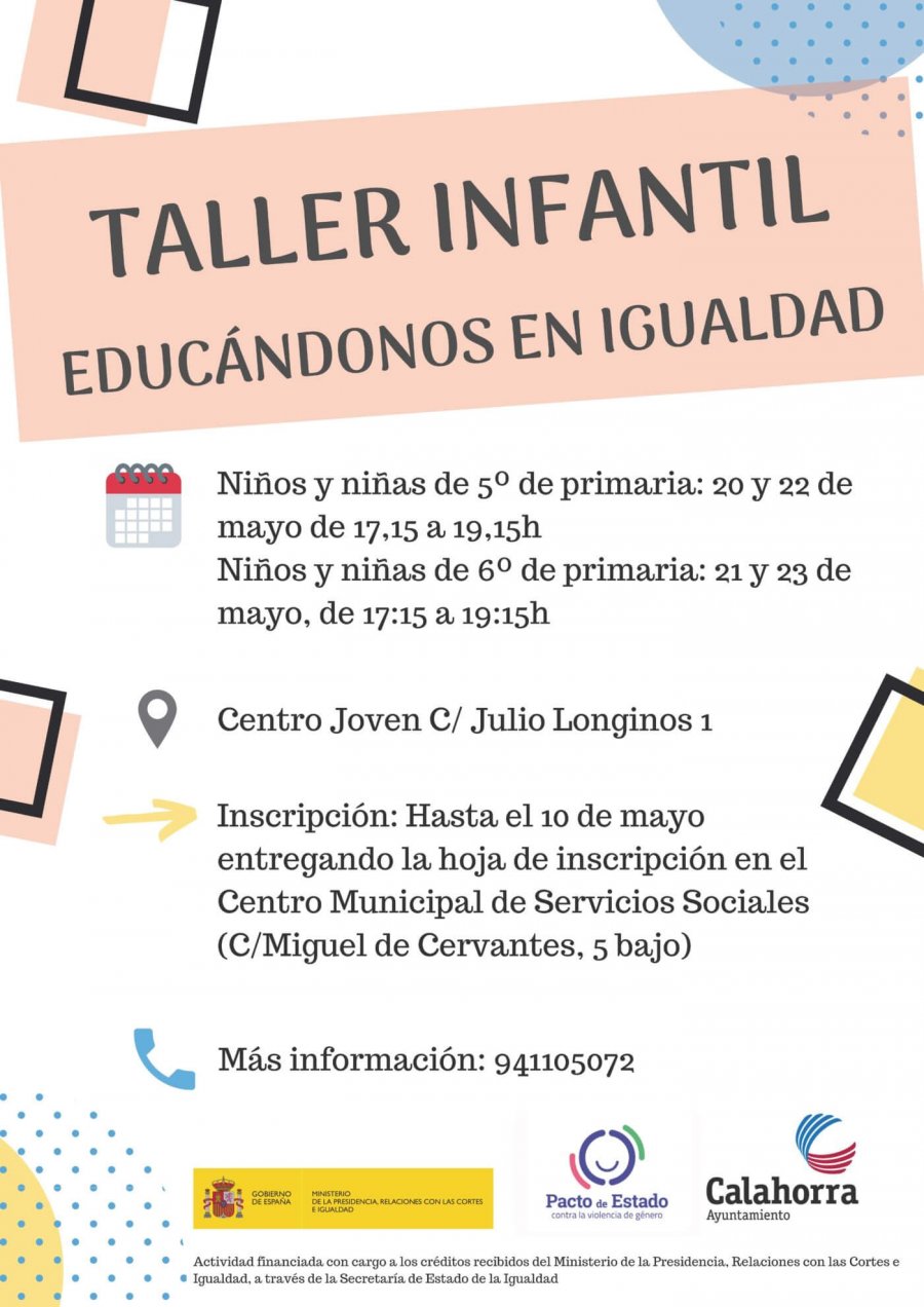 CALAHORRA TALLER IGUALDAD cartel