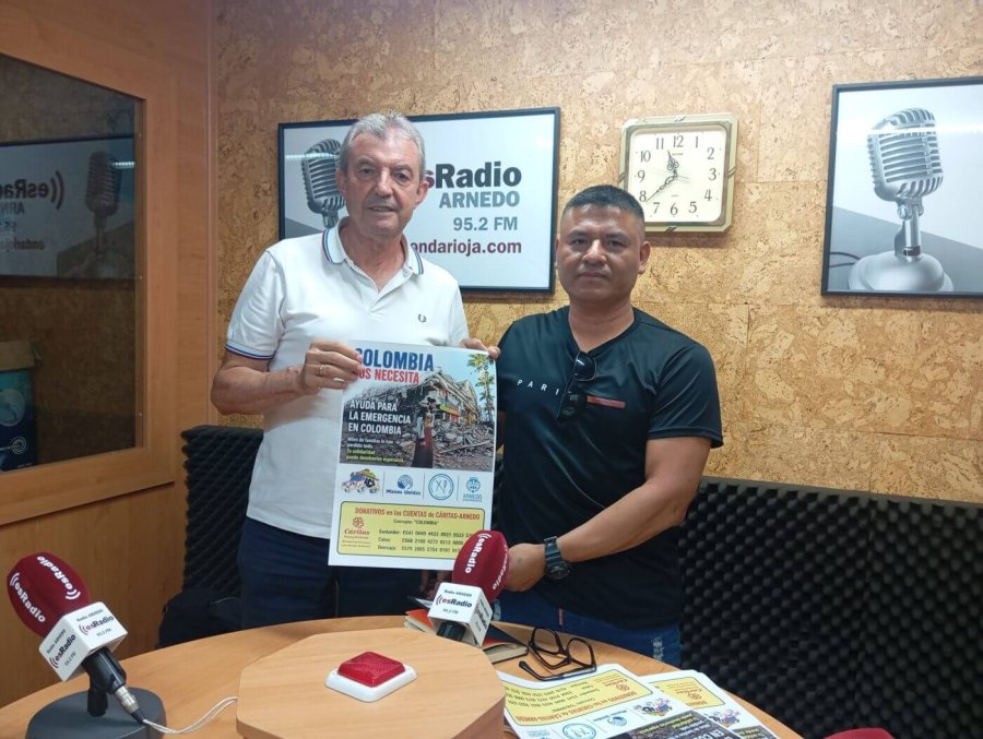 PARROQUIA ARNEDO Y ASOCIACION COLOMBIANOS campaña terremoto