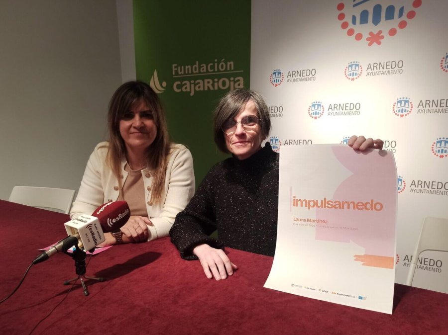 IMPULSA ARNEDO rueda 30 marzo Nuria y Laura Martinez