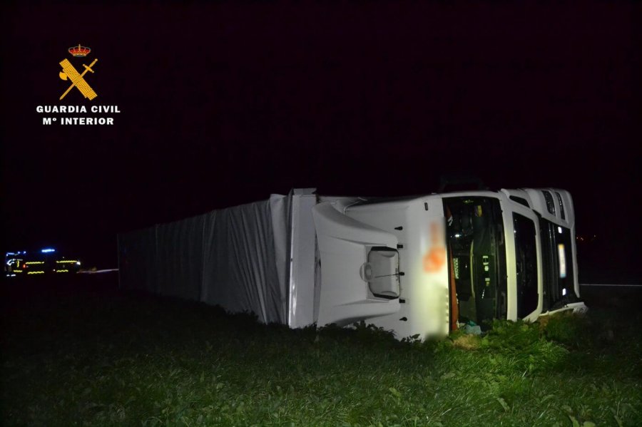 Camion accidentado alcohol