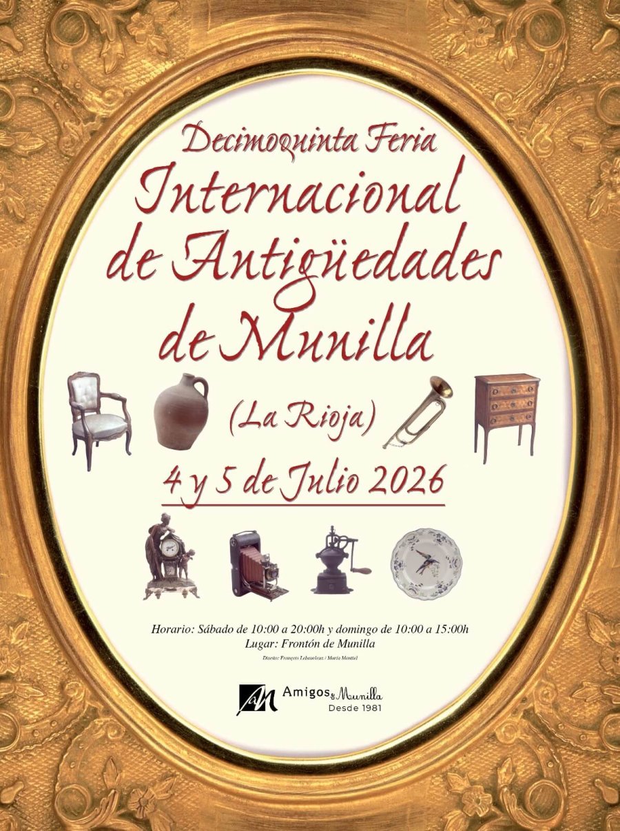 MUNILLA feria antigüedades cartel
